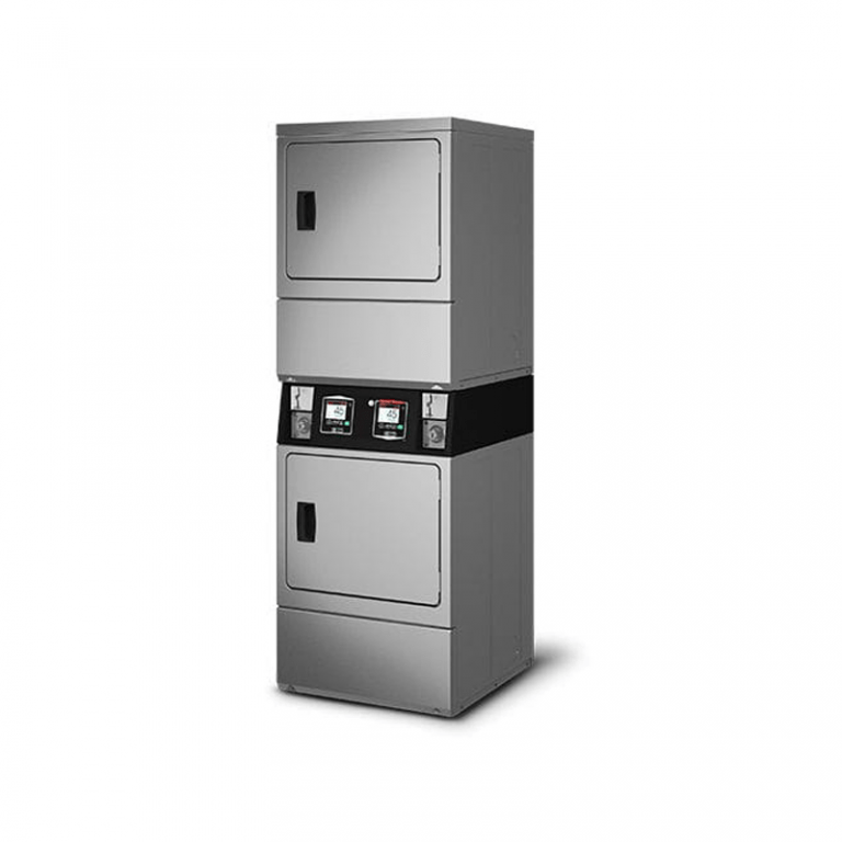 Speed Queen Stacked Mesin Pengering NF3 (Vending) Stainless Steel